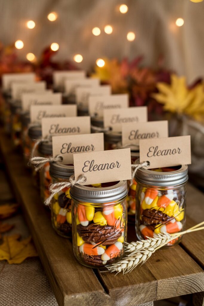 8. Mason Jar Place Cards 🫙