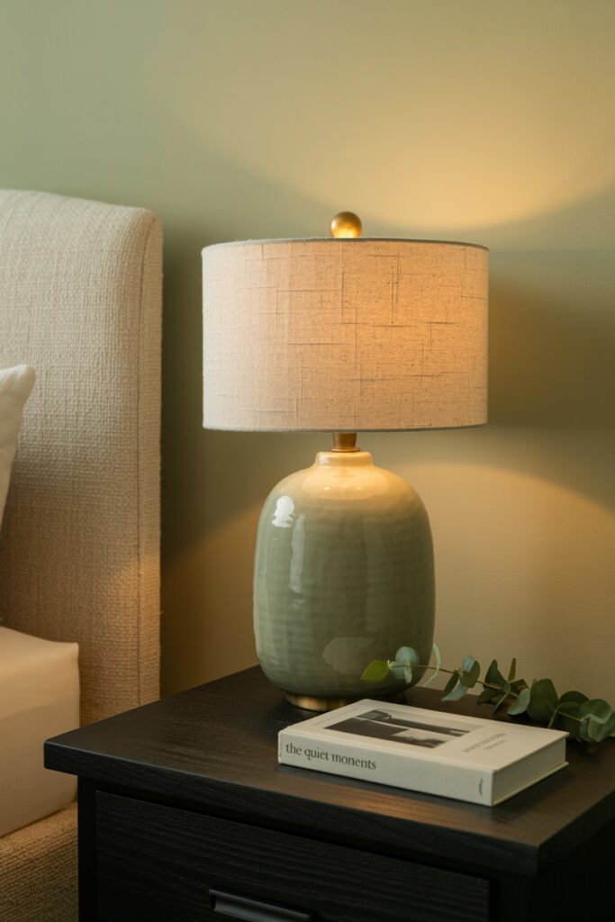 9. Light It Up With Sage Lamps 💡