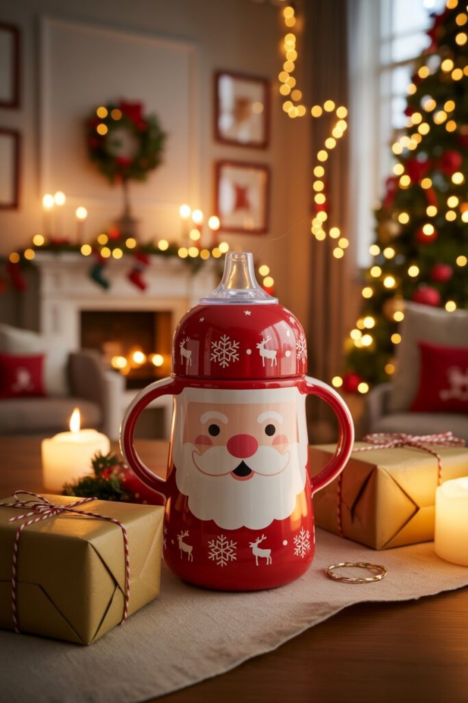 A Holiday-Themed Sippy Cup or Bottle