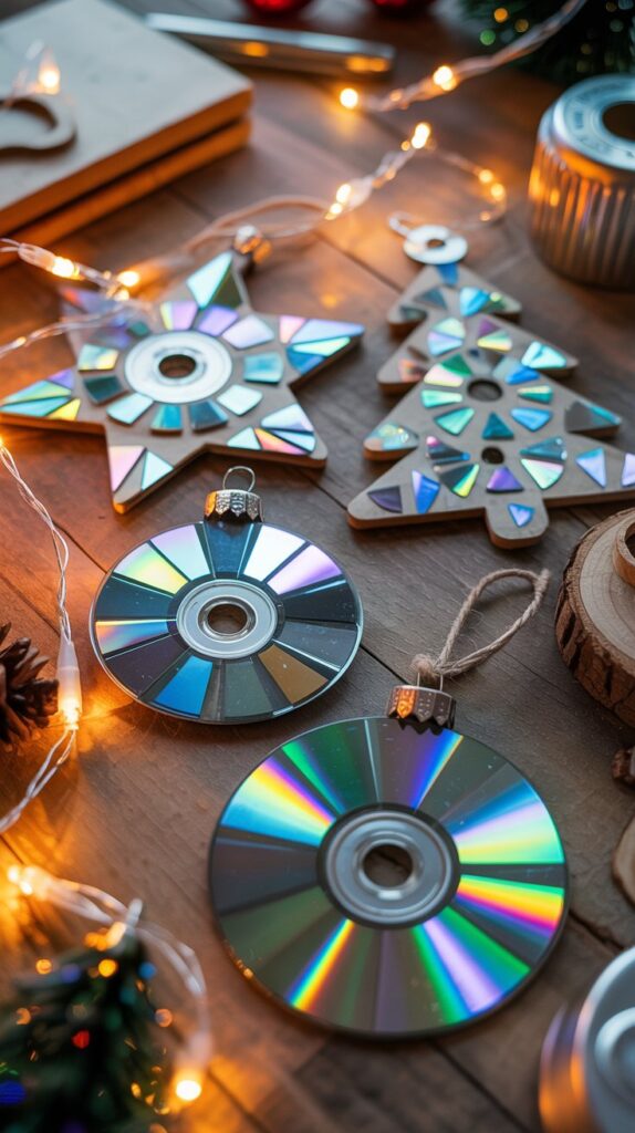 CD Shard Sparkle Ornaments