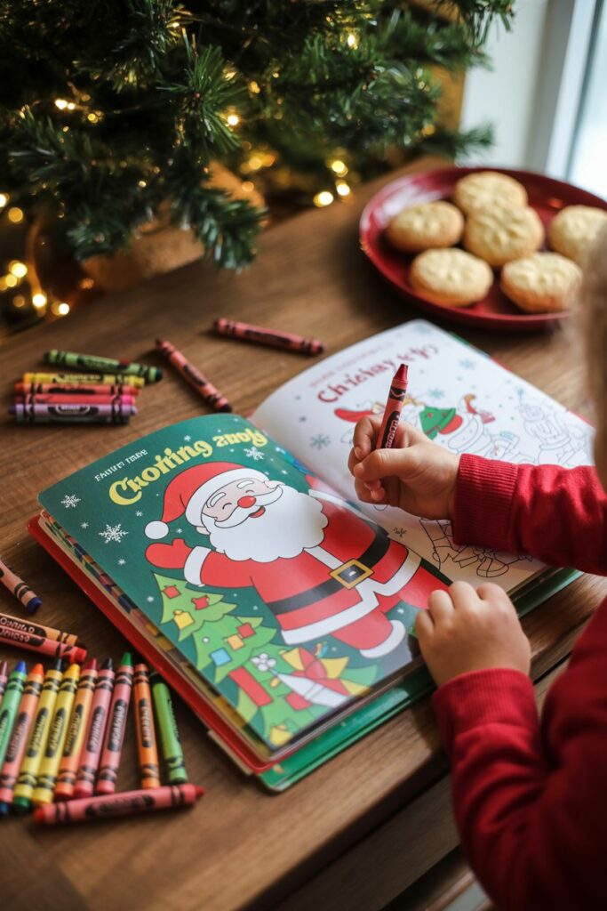 Christmas Coloring Book and Crayons