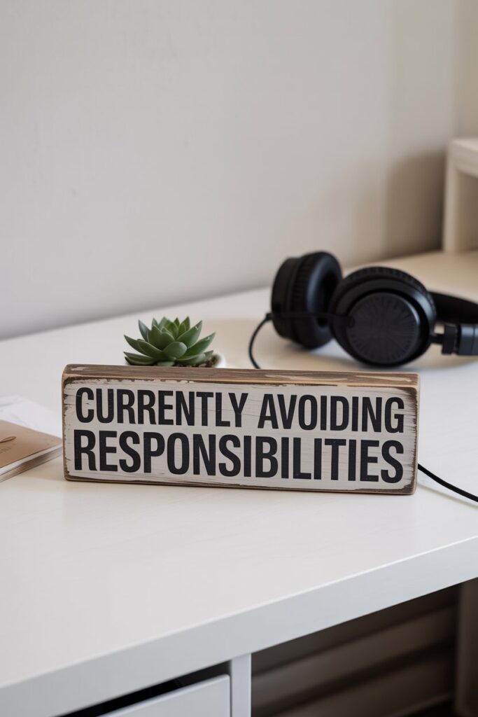 Motivational Desk Sign