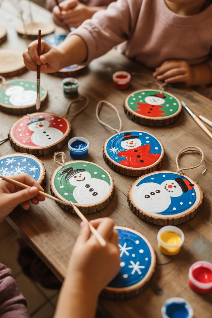 Painted Wooden Ornaments 🎨