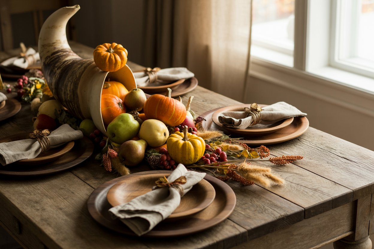 Rustic Thanksgiving Tablescape with Natural Elements