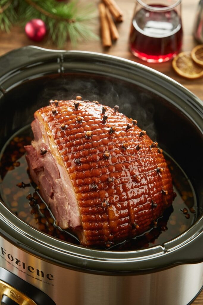 Slow Cooker Honey-Glazed Ham