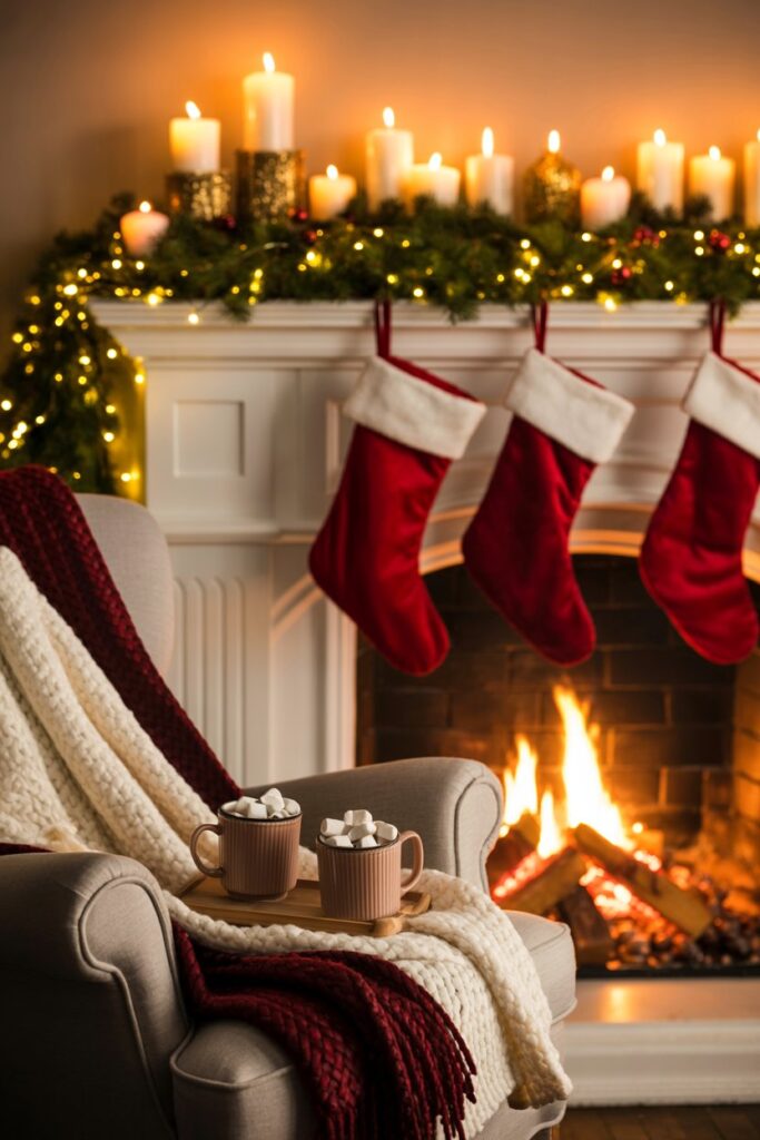 The Cozy Fireplace Scene