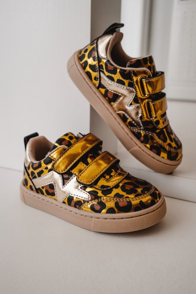 Animal Print Metallic Sneakers