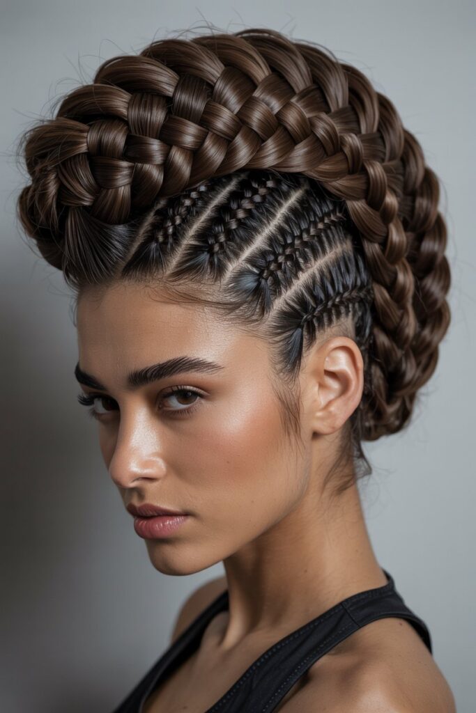 Braided Mohawk Updo