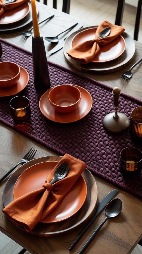 Burnt Orange & Deep Plum