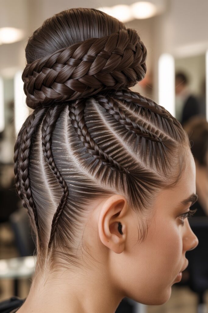 Cornrow Sculptural Bun