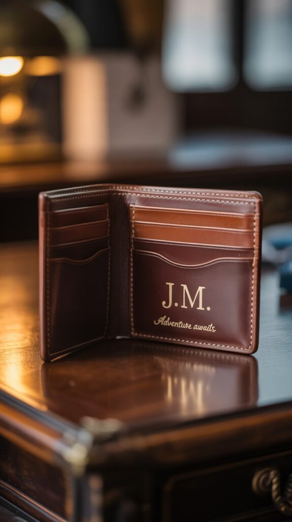 Custom Engraved Leather Wallet