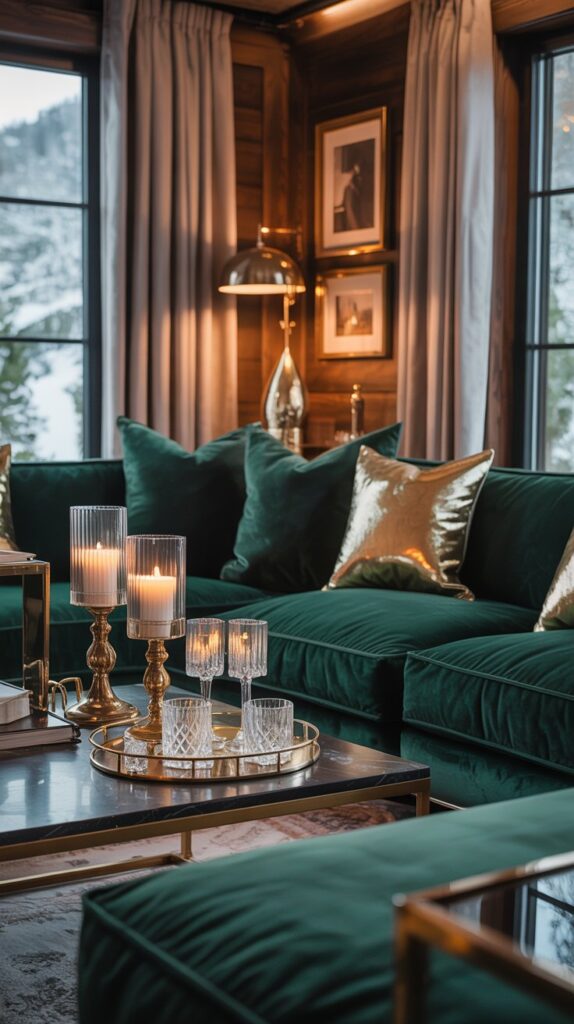 Emerald Green & Champagne