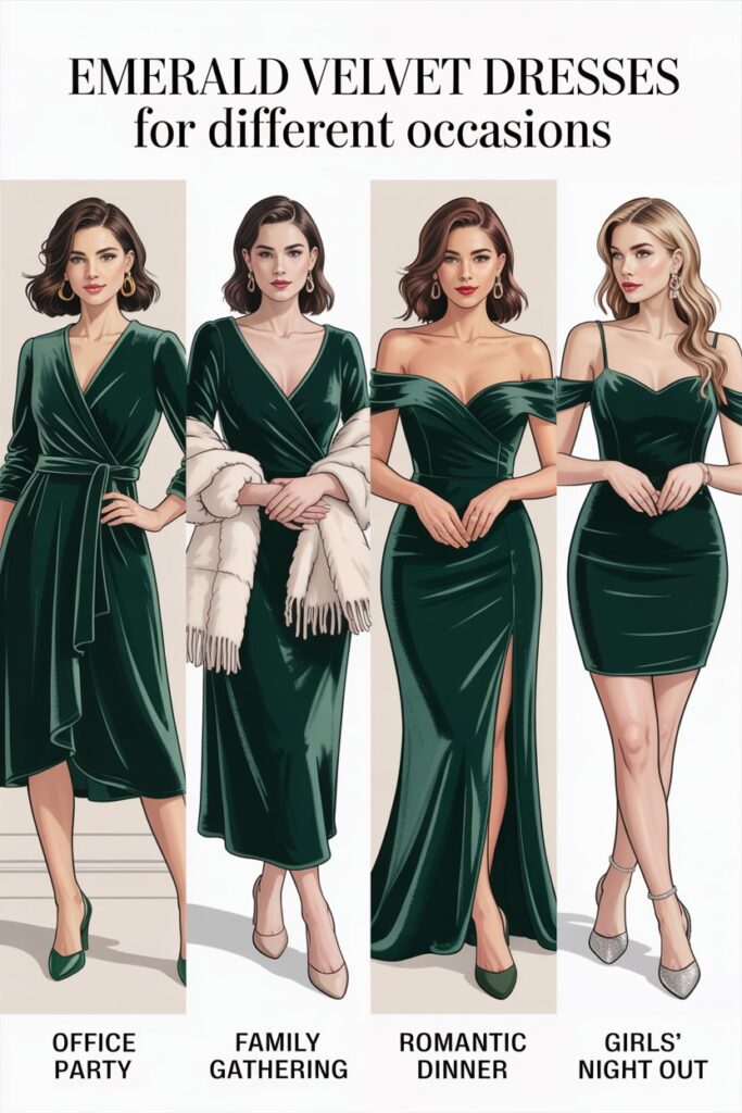 Emerald Velvet Dresses