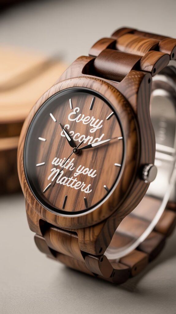 Engraved Wooden Watch