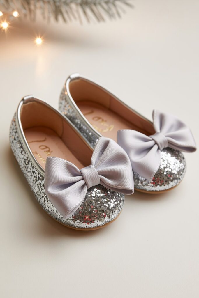 Glitter Bow Flats