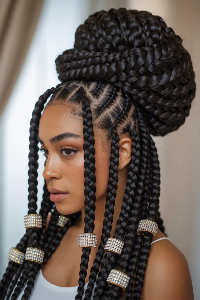 Goddess Braids Updo