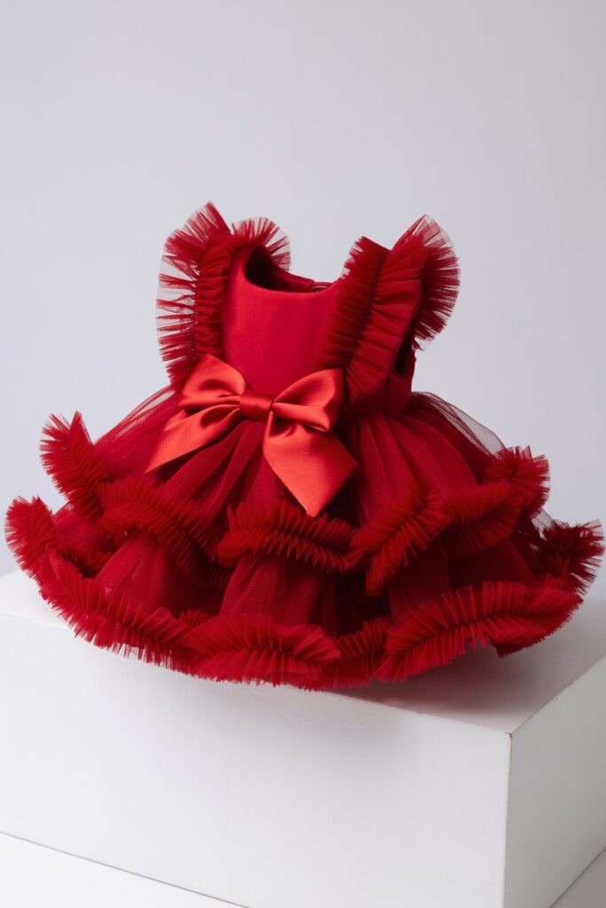 Little Me Red Ruffle Tulle