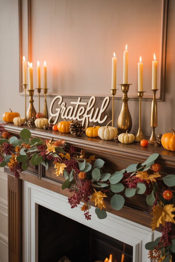Thanksgiving Mantel Display