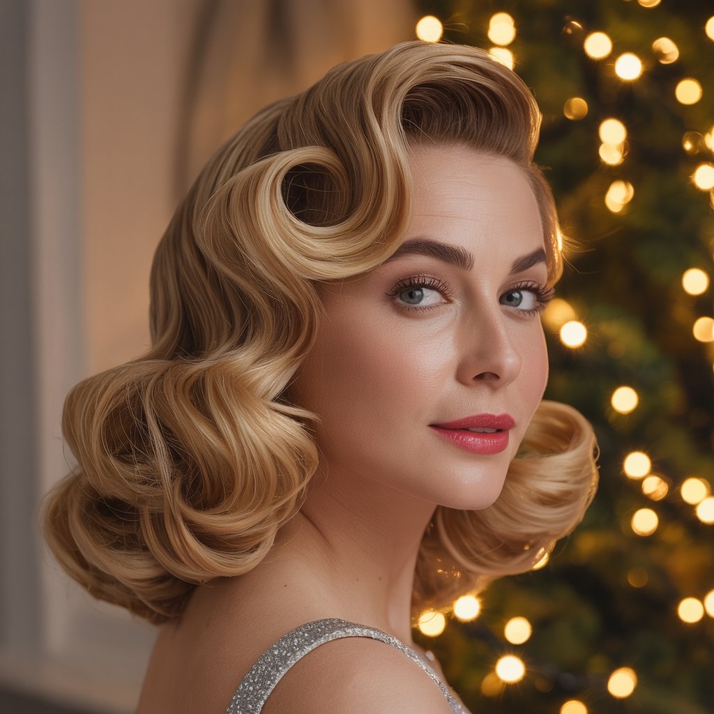 The Curled Under Christmas Chic