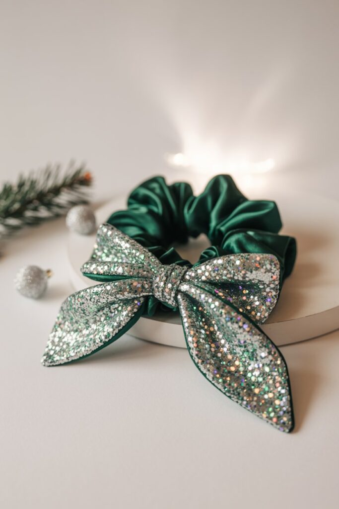 The Glitter Bow Scrunchie