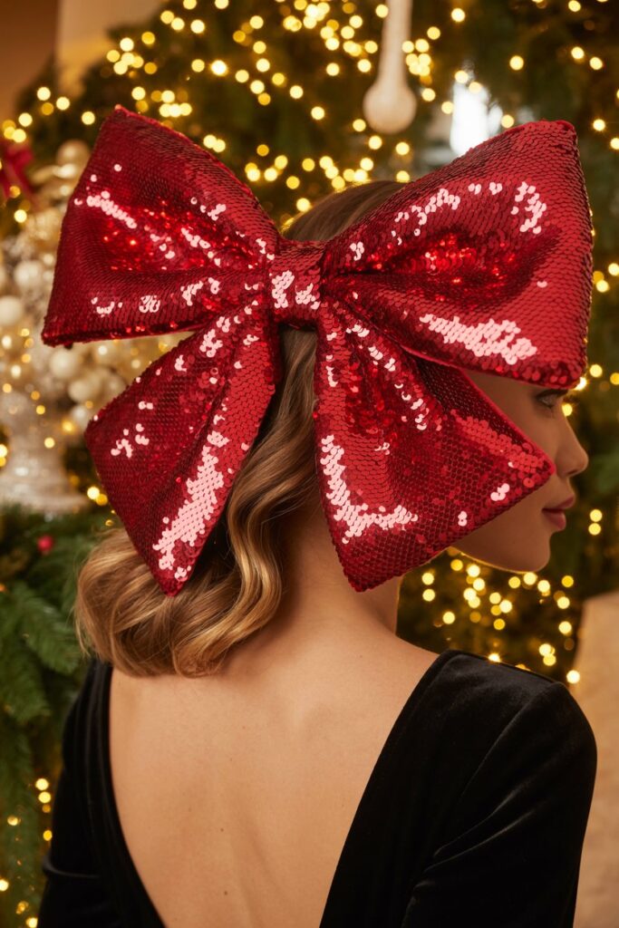 The Red Sequin Bow