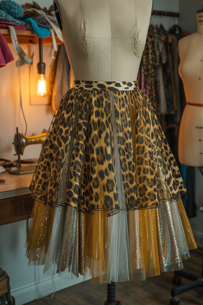 Upcycled Animal Print Party Skirts