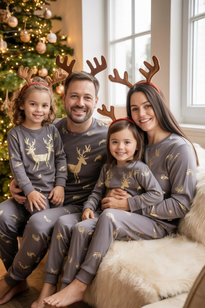 Matching Family Metallic Looks