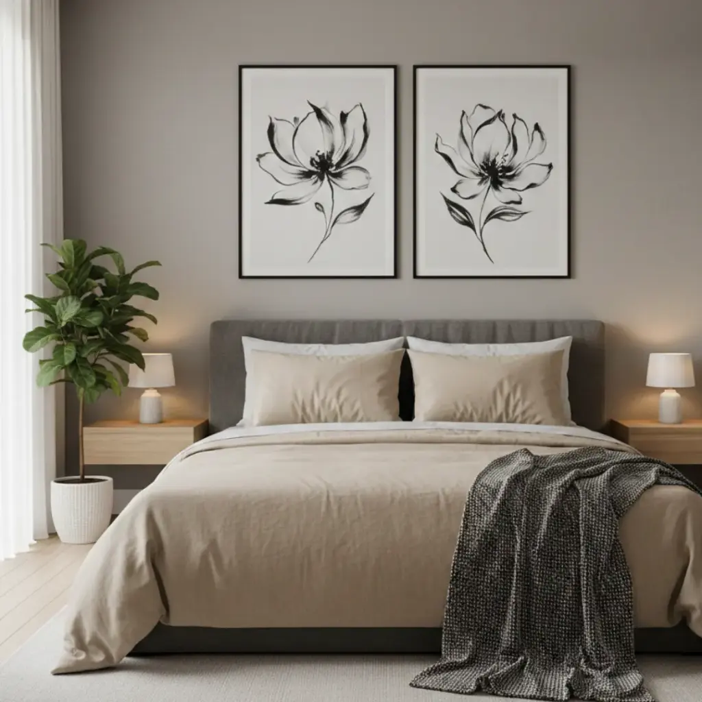 Black & White Florals