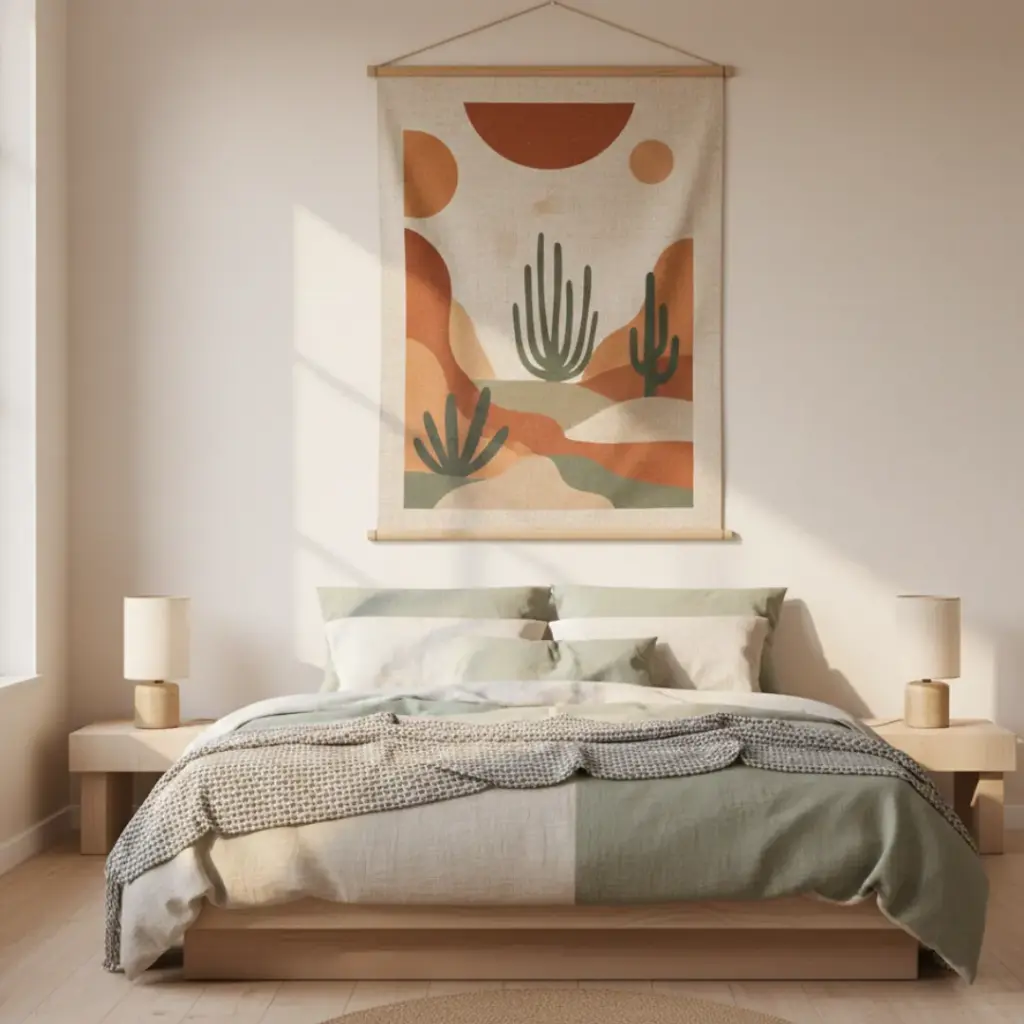 Boho Plant Art Tapestry