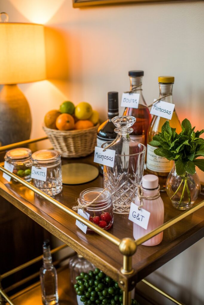 Cozy Mini Cocktail Station