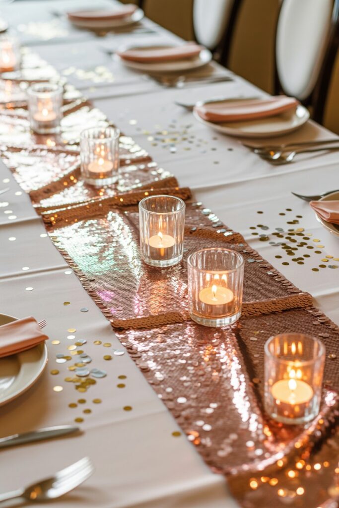 Glittery Table Runners
