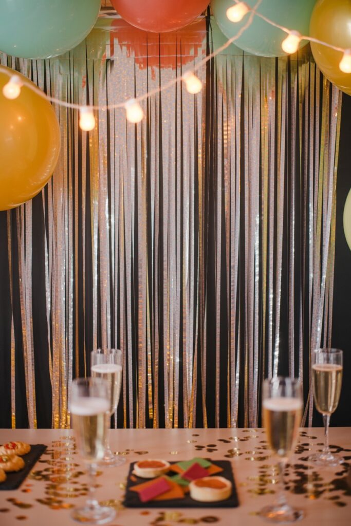 Metallic Fringe Curtains
