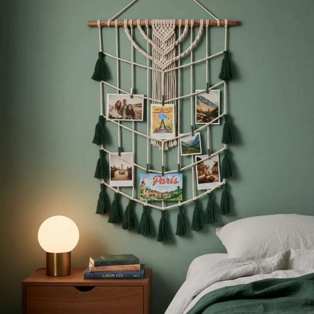 Mini Gallery Wall with Photos & Tassels