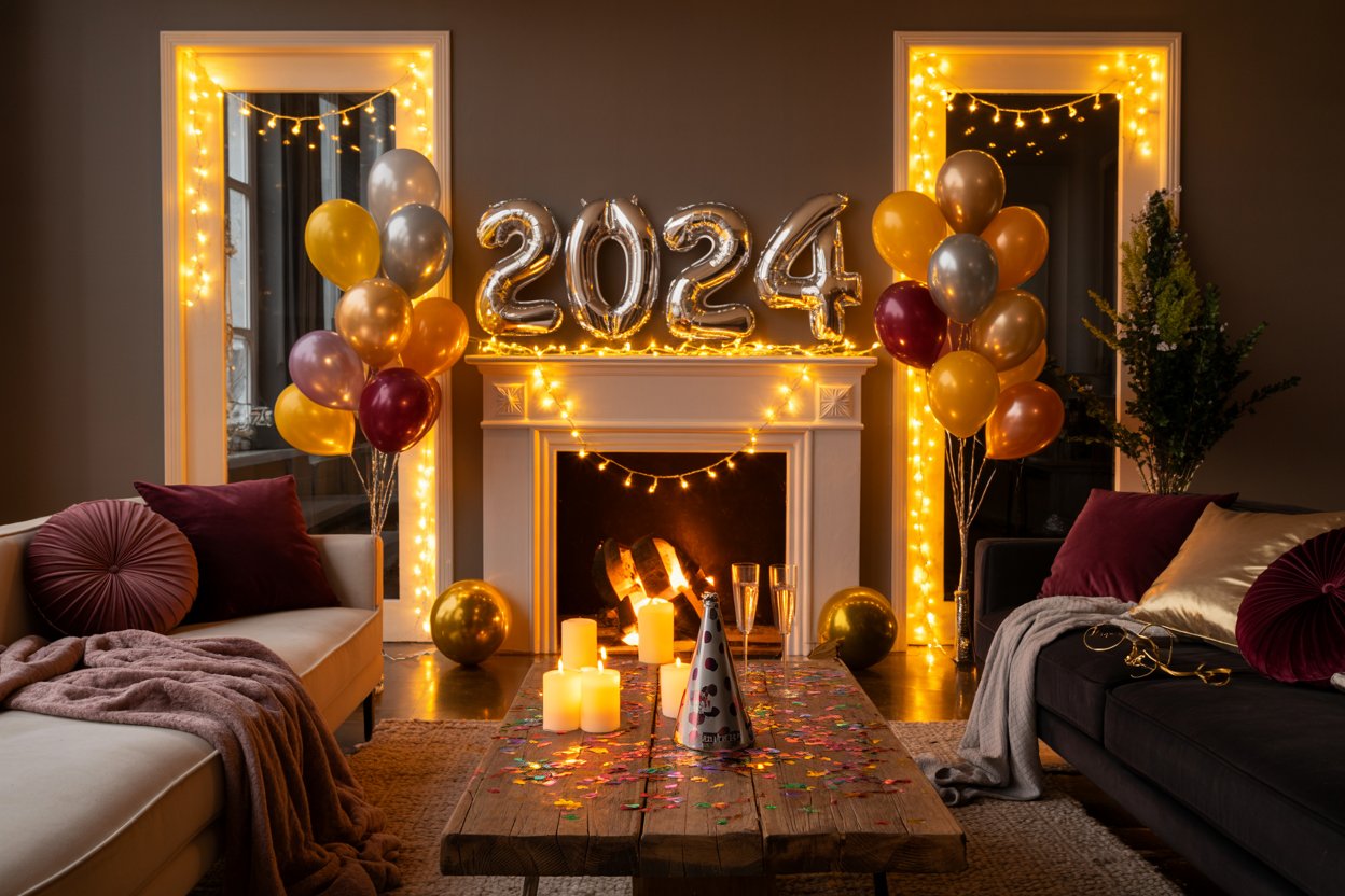 NYE Cozy Home Party Decor