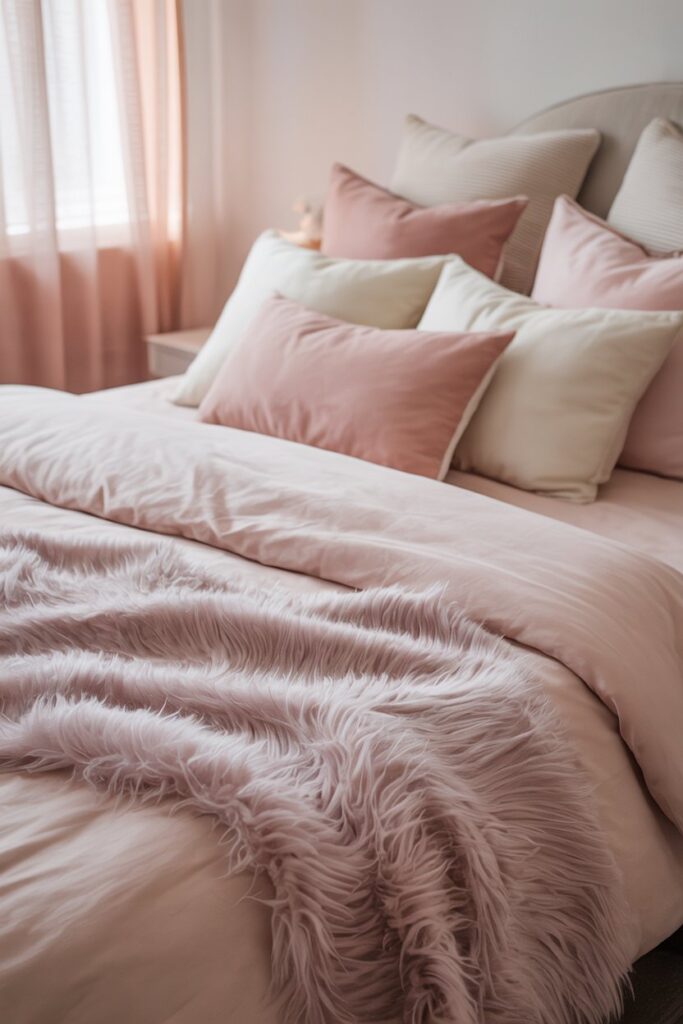Pastel-Themed Bed Setup