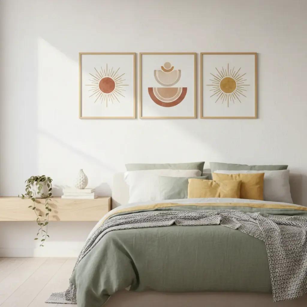 Texture with Framed Boho Prints