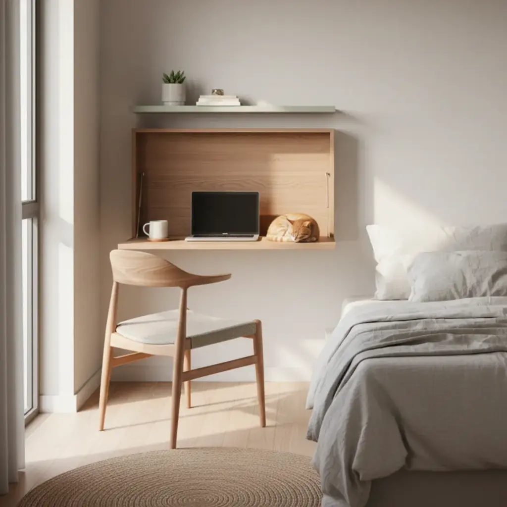 Wall-Mounted Folding Desk