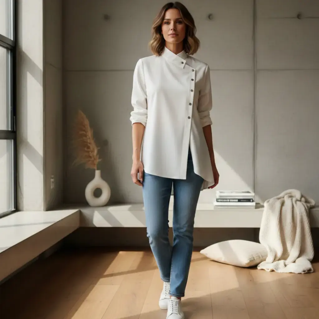 Cloud Dancer" White Shirt