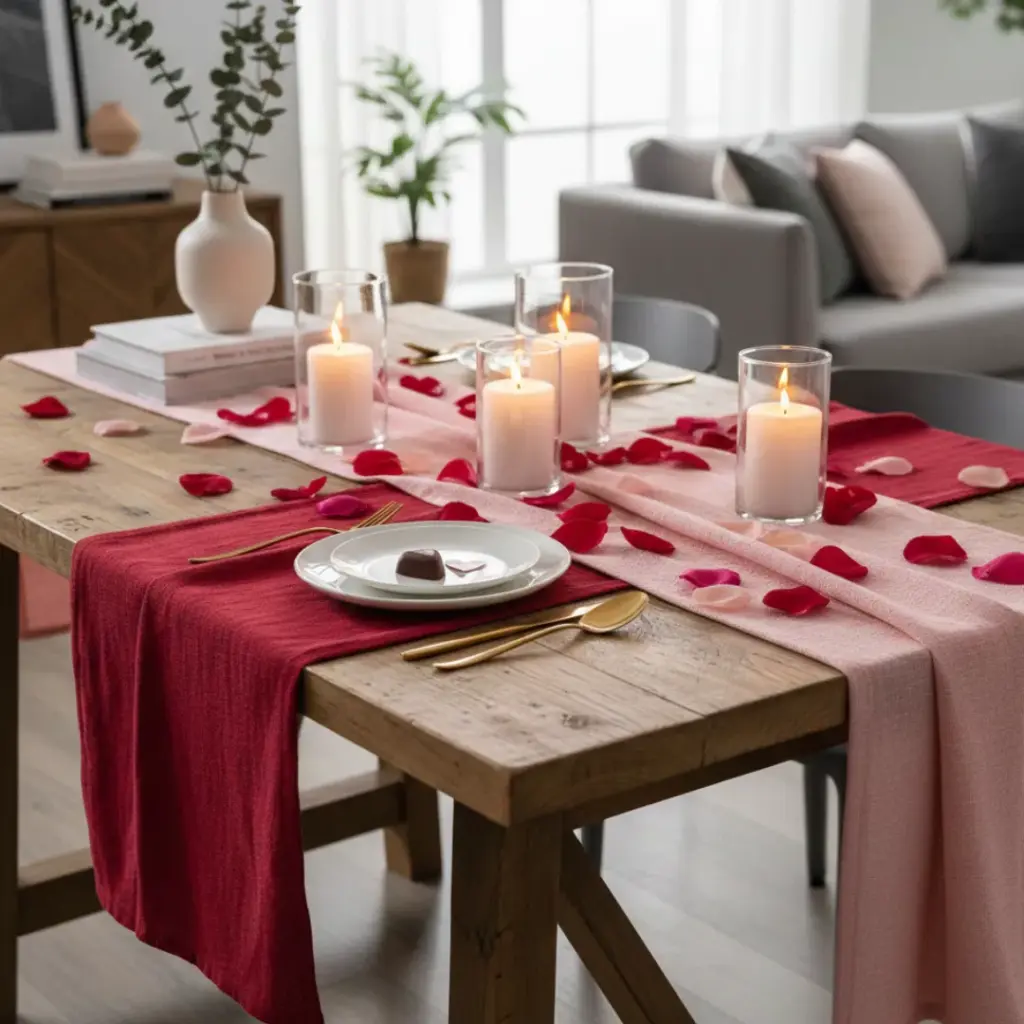 Red and Pink Table Runners