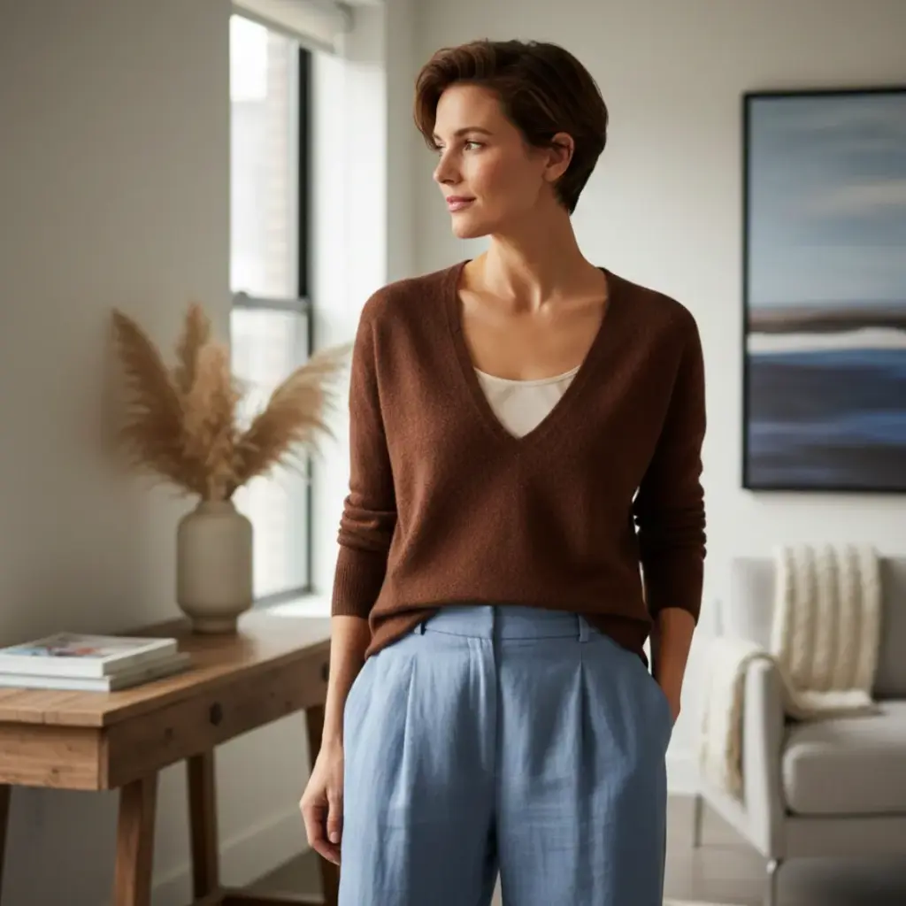 The Deep V-Neck Knit