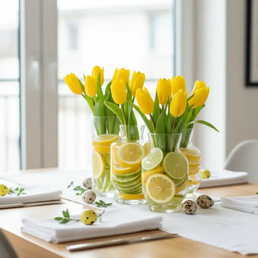 Bright Citrus and Tulips