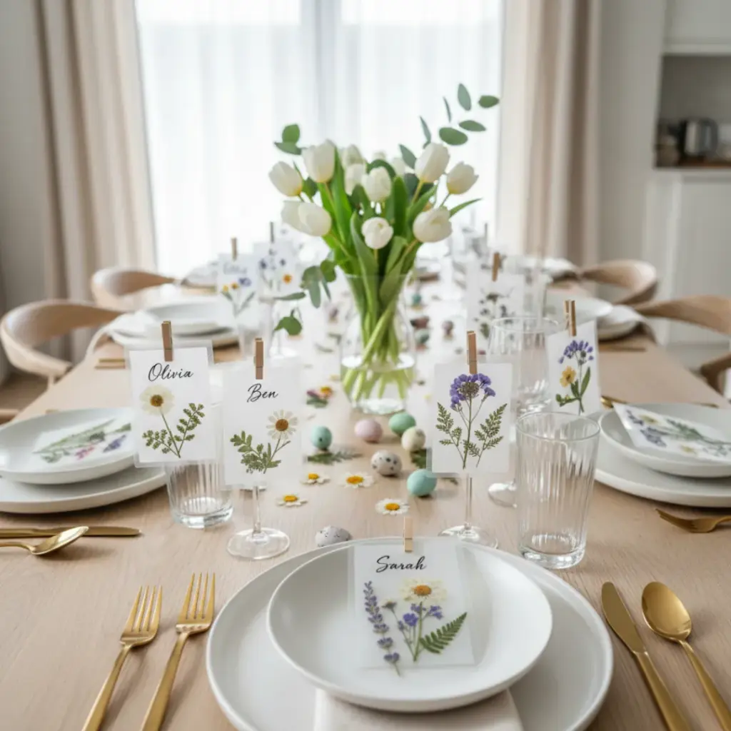 DIY Pressed Flower Place Cards