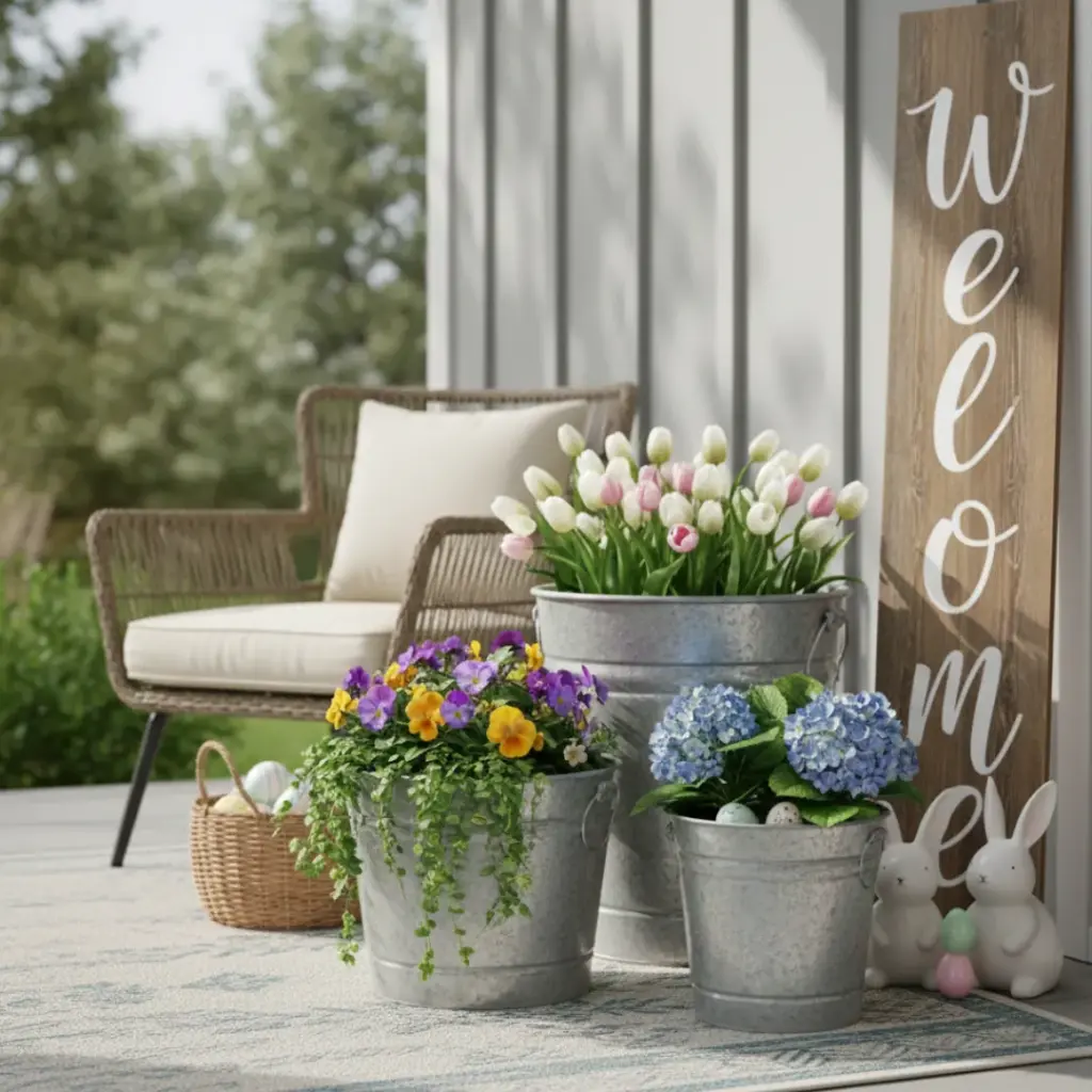 Garden-Themed Porch
