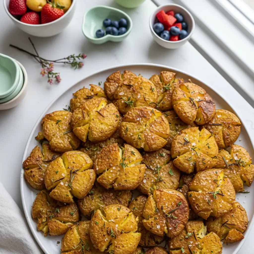 Garlic and Herb Smashed Potatoes