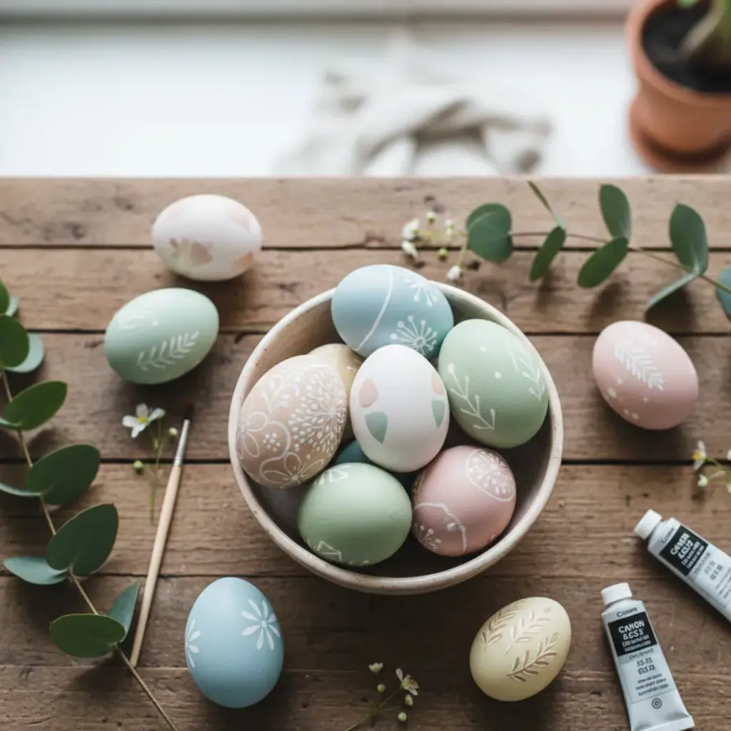 Hand-Painted Wooden Eggs