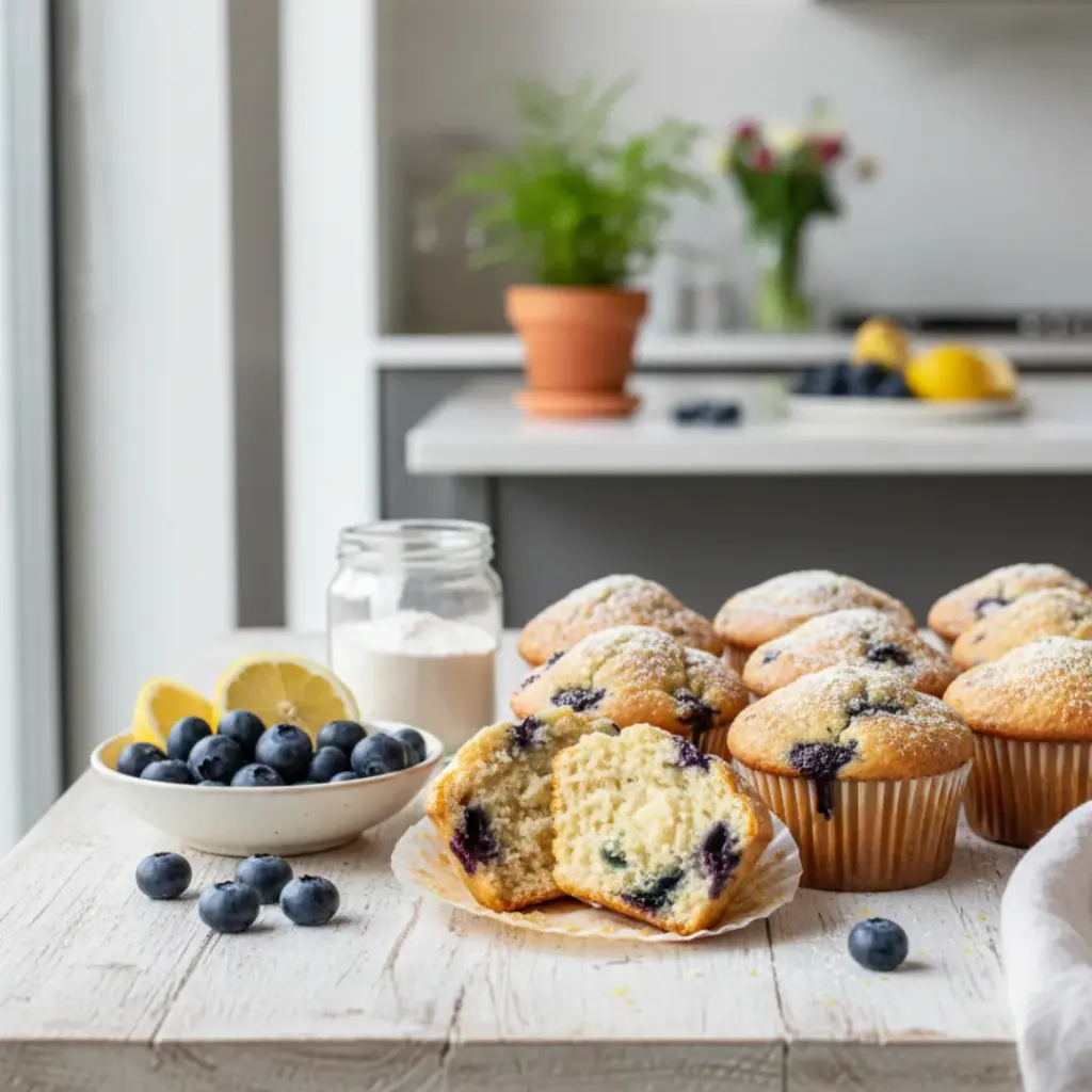 Lemon Blueberry Ricotta Muffins