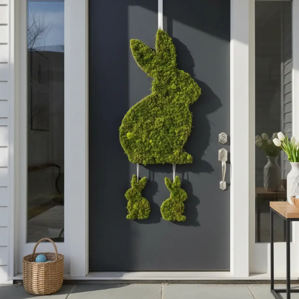 Moss-Covered Bunny Silhouettes