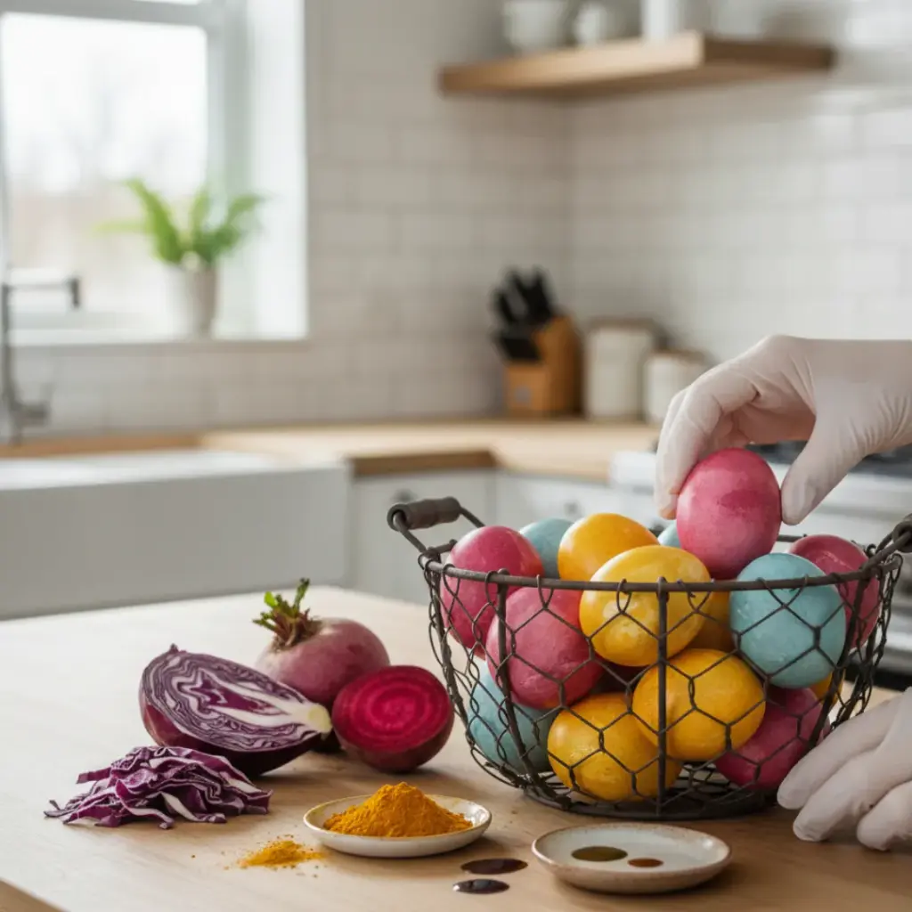 Natural Dyed Egg Display