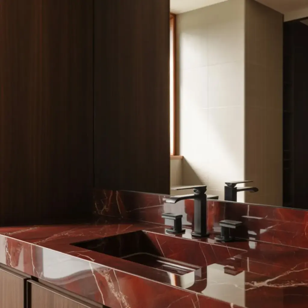 Red Marble Vanity Tops