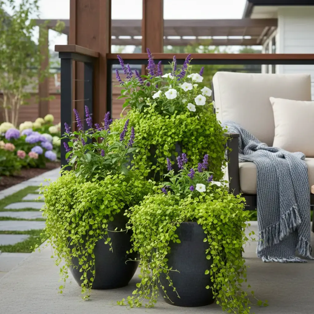 Spiller" Effect with Creeping Jenny